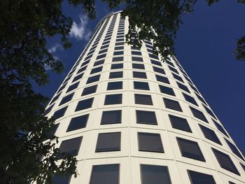 Low angle view of modern building against sky