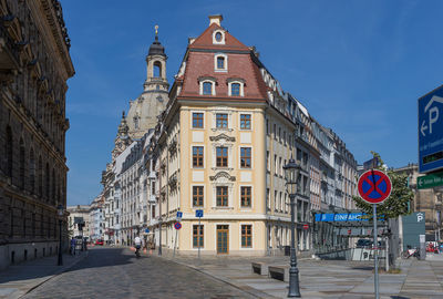 Low angle view of buildings against sky