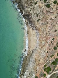 High angle view of beach