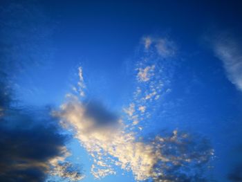 Low angle view of clouds in sky