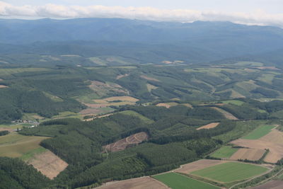 Aerial view of rural landscape