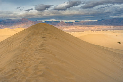 Scenic view of desert against sky