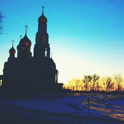 View of church at night