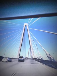 View of suspension bridge