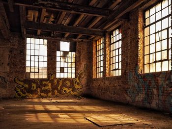 Interior of abandoned building