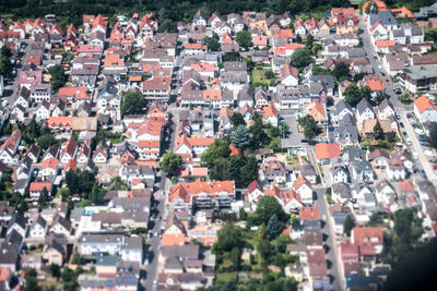 High angle view of cityscape