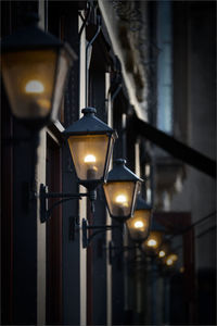 Close-up of illuminated light bulb