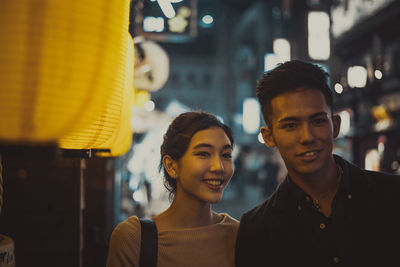 Portrait of a smiling young couple