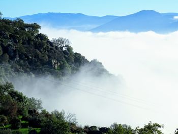 Low angle view of mountain against sky