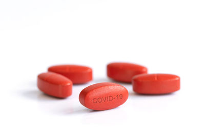 Close-up of heart shape over white background