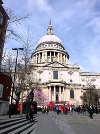 Low angle view of buildings in city