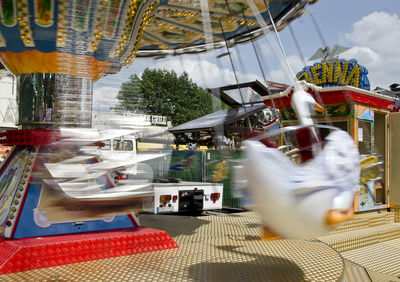 People in amusement park