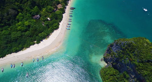 High angle view of swimming pool