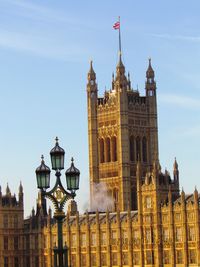 Low angle view of building against sky