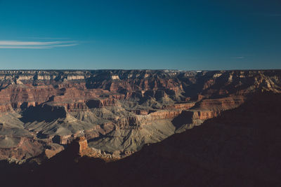 Idyllic view of eroded landscape against sky at grand canyon national park