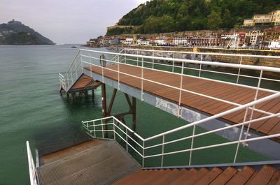 High angle view of sea against sky