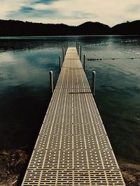 The lake and dock 