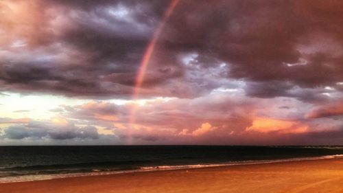 Scenic view of dramatic sky over sea