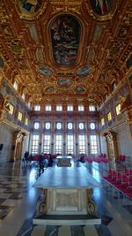 Interior of illuminated building