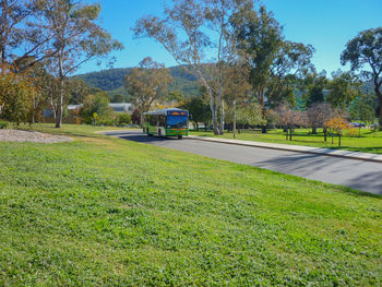 Park on field against sky