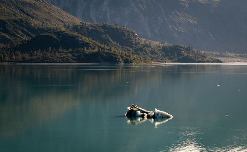 Scenic view of lake against mountain