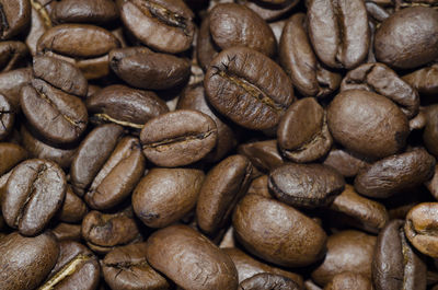 Full frame shot of roasted coffee beans