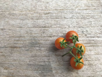 High angle view of orange on table