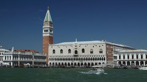 View of historical building against clear sky