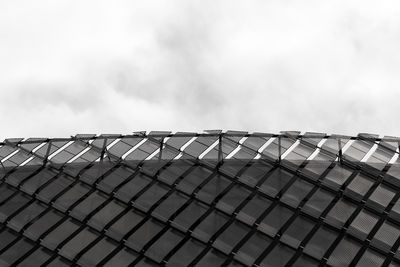 Low angle view of roof against sky