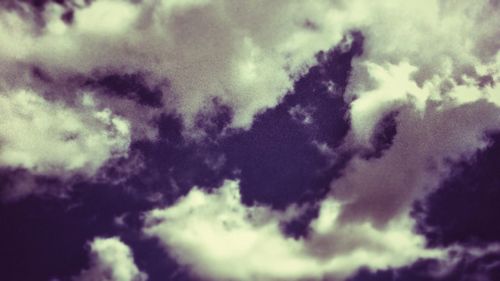 Low angle view of cloudy sky