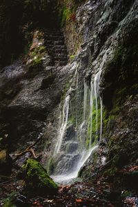 Scenic view of waterfall