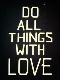 Close-up of information sign