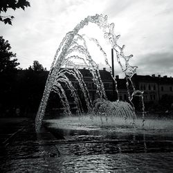 View of fountain against sky