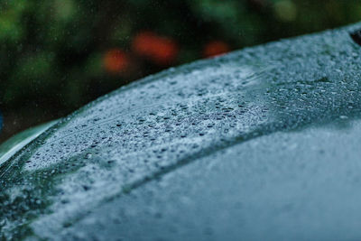 Close-up of wet glass