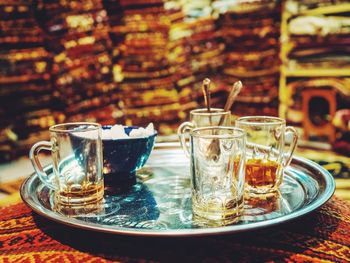 Close-up of drink on table