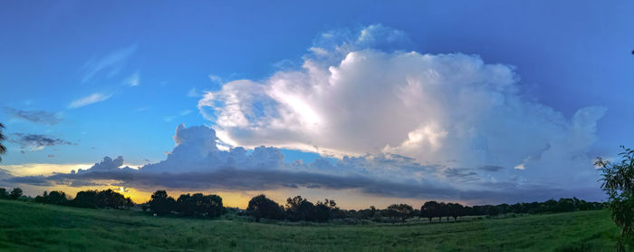 Panoramic view of landscape against sky