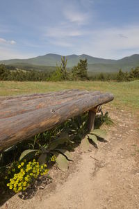 Scenic view of land against sky