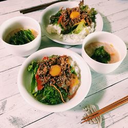 Close-up of food served in plate