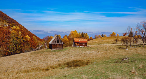 Beautiful autumn landscapes in the romanian mountains,  sibiu county, cindrel mountains, romania