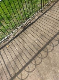 Close-up high angle view of shadow