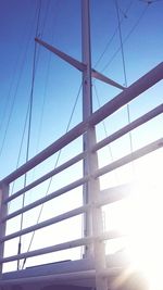 Low angle view of built structure against blue sky