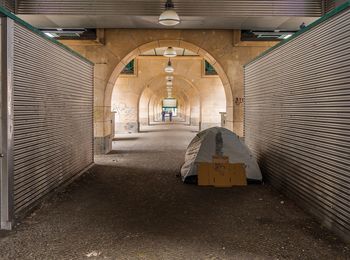 Man in corridor