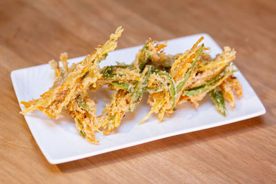 Close-up of food on table