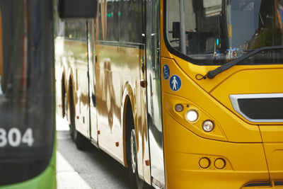 View of yellow bus