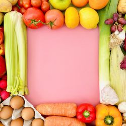 Directly above shot of fruits on table