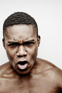 Portrait of young man, studio shot