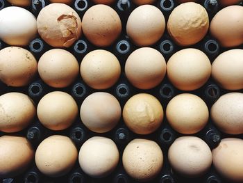 Full frame shot of eggs