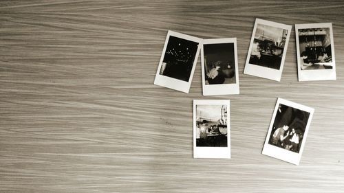 Close-up of camera on table