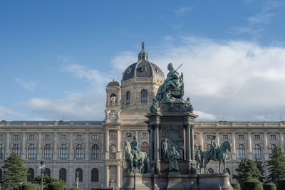 Low angle view of historic building against sky