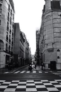 City street with buildings in background